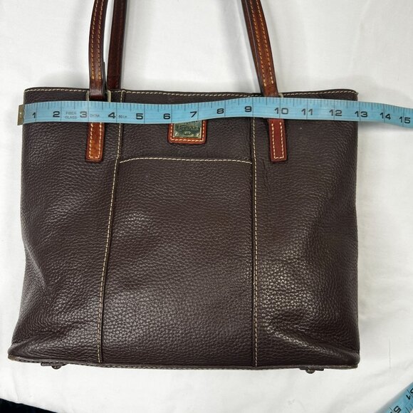 Dooney and Bourke Pebble Grain Small Lexington Shoulder Shopper Bag Dark Brown - Picture 5 of 15
